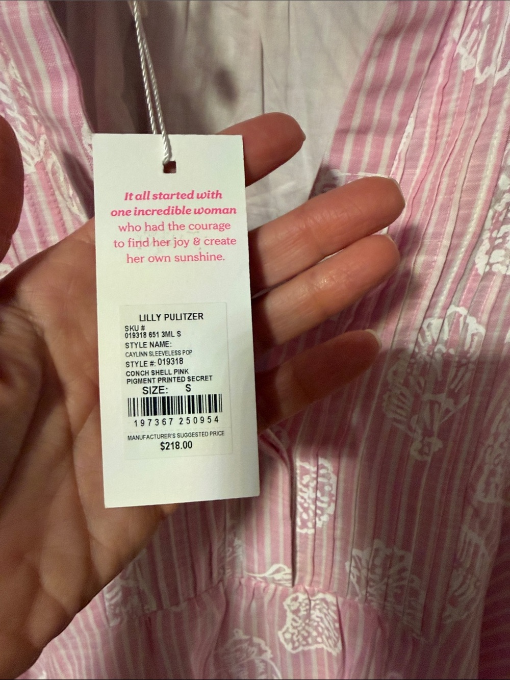 Lilly Pulitzer Women’s Pink Sleeveless Tiered Dress - Picture 5 of 5